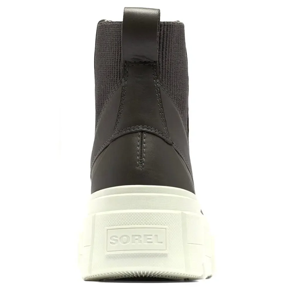 Sorel Black and White Platform Chelsea Ankle Boots